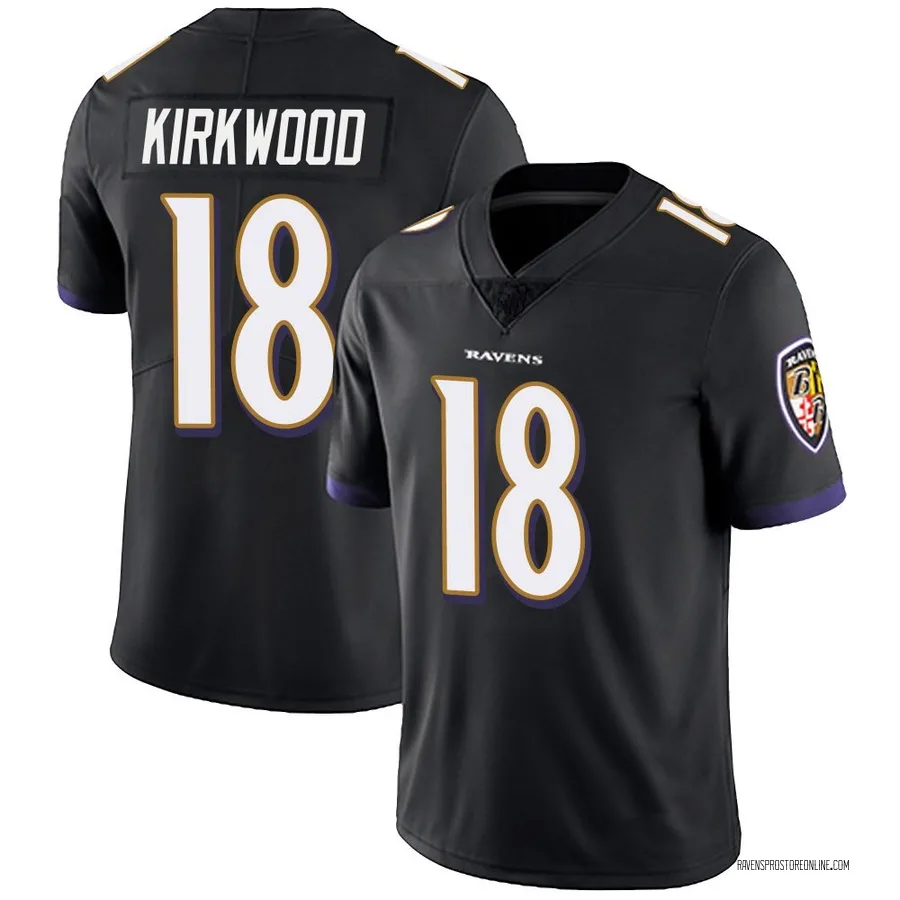Keith Kirkwood Baltimore Ravens Men's Limited Alternate Vapor Untouchable Nike Jersey - Black