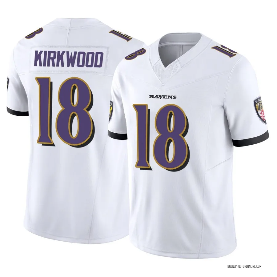 Keith Kirkwood Baltimore Ravens Men's Limited Vapor F.U.S.E. Nike Jersey - White