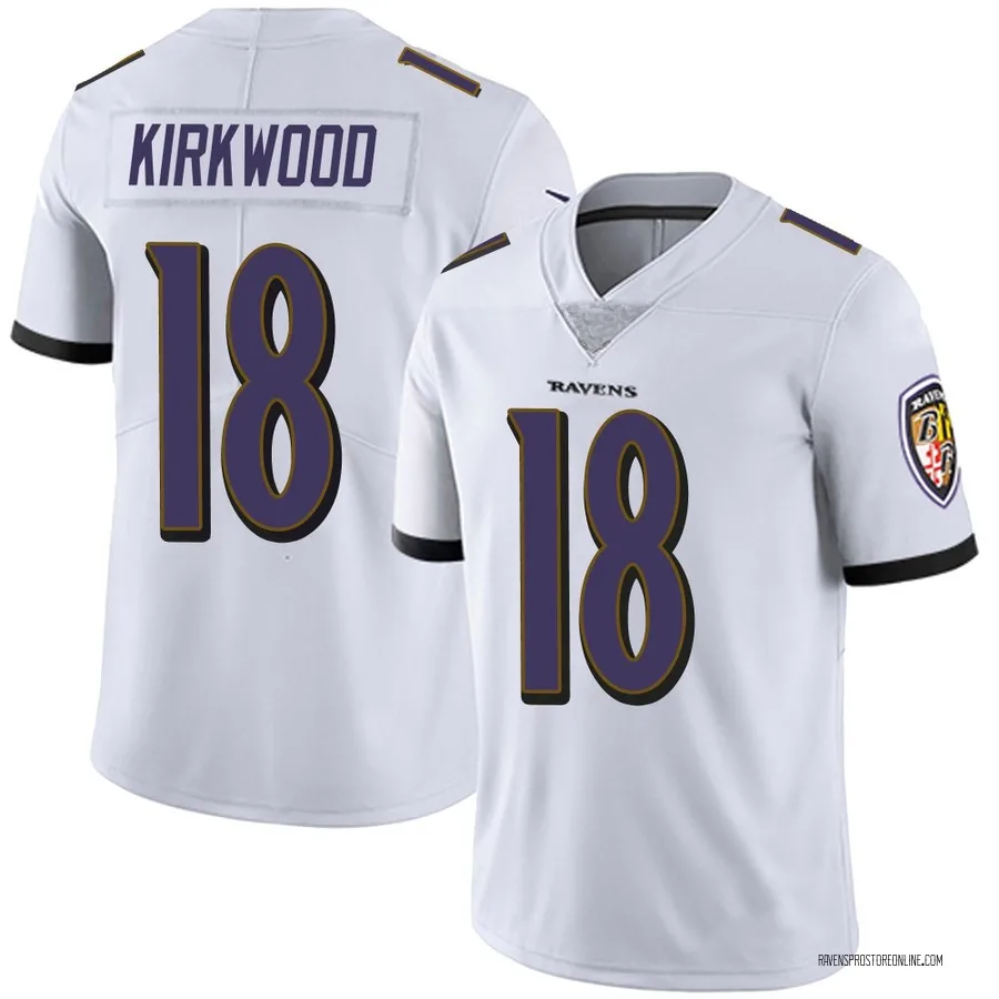 Keith Kirkwood Baltimore Ravens Men's Limited Vapor Untouchable Nike Jersey - White