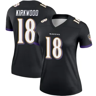 Keith Kirkwood Baltimore Ravens Women's Legend Nike Jersey - Black