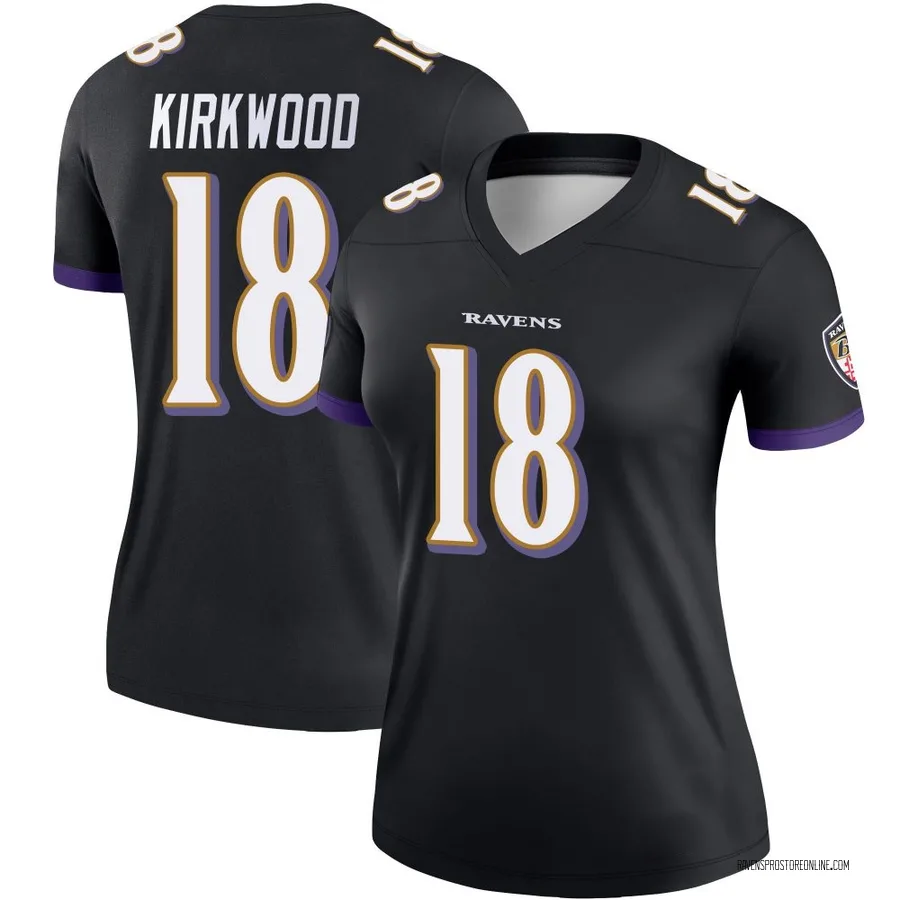 Keith Kirkwood Baltimore Ravens Women's Legend Nike Jersey - Black