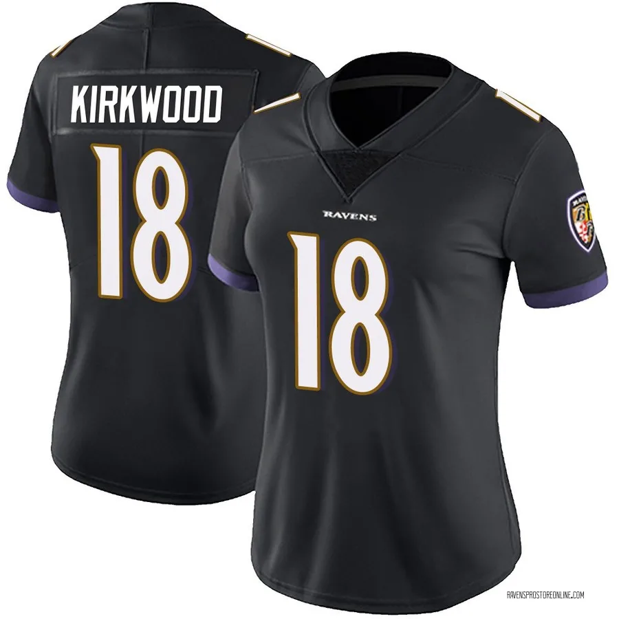 Keith Kirkwood Baltimore Ravens Women's Limited Alternate Vapor Untouchable Nike Jersey - Black