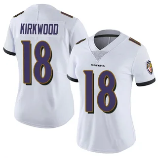 Keith Kirkwood Baltimore Ravens Women's Limited Vapor Untouchable Nike Jersey - White