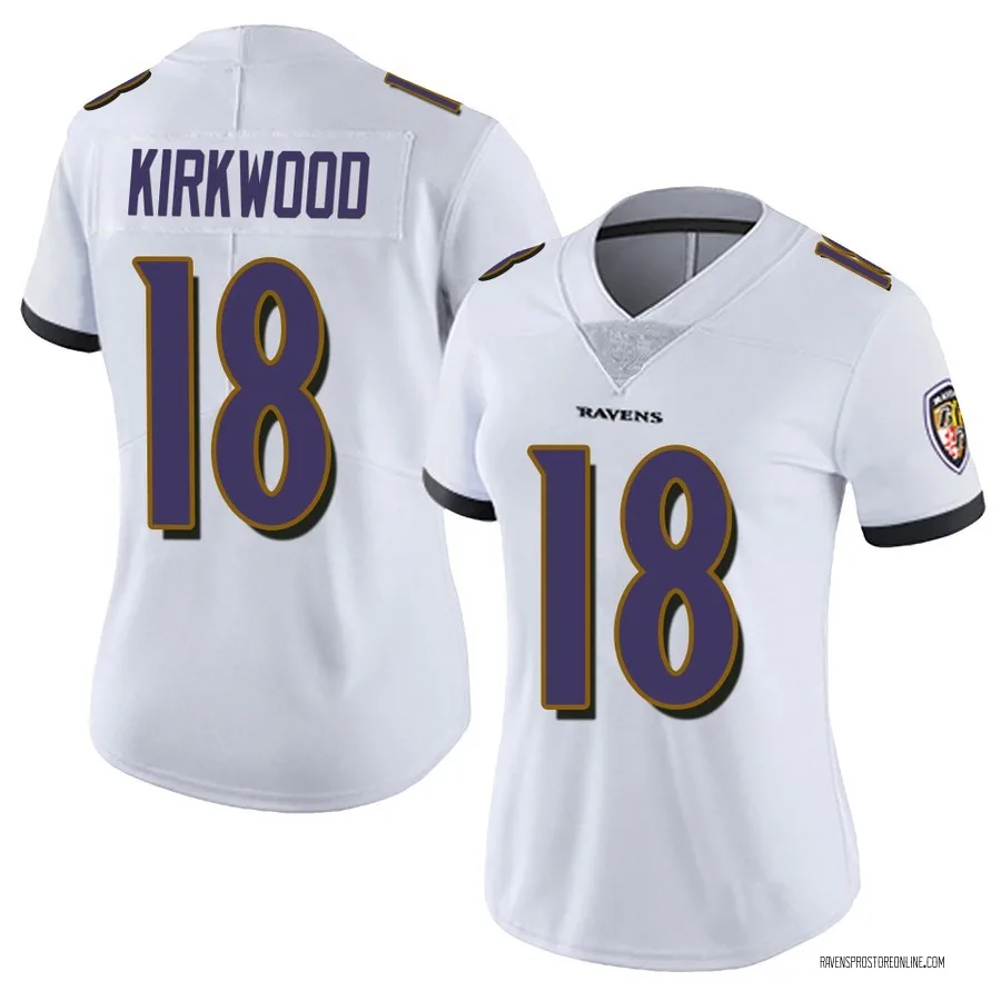 Keith Kirkwood Baltimore Ravens Women's Limited Vapor Untouchable Nike Jersey - White