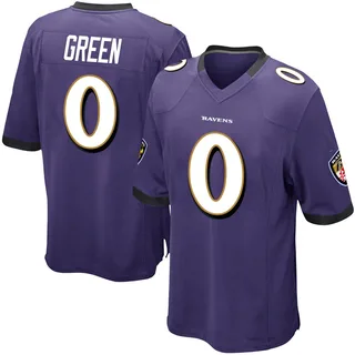 Kenyon Green Baltimore Ravens Men's Game Team Color Nike Jersey - Purple