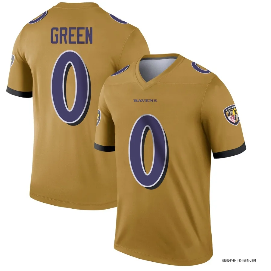 Kenyon Green Baltimore Ravens Men's Legend Inverted Nike Jersey - Gold
