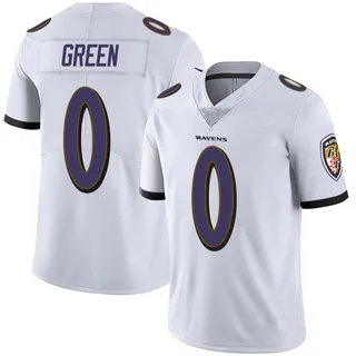 Kenyon Green Baltimore Ravens Men's Limited Vapor Untouchable Nike Jersey - White