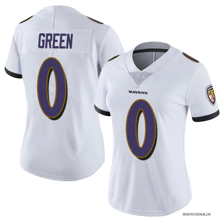Kenyon Green Baltimore Ravens Women's Limited Vapor Untouchable Nike Jersey - White