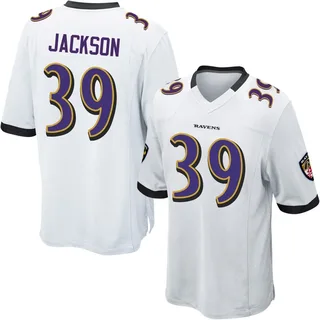Keondre Jackson Baltimore Ravens Men's Game Nike Jersey - White