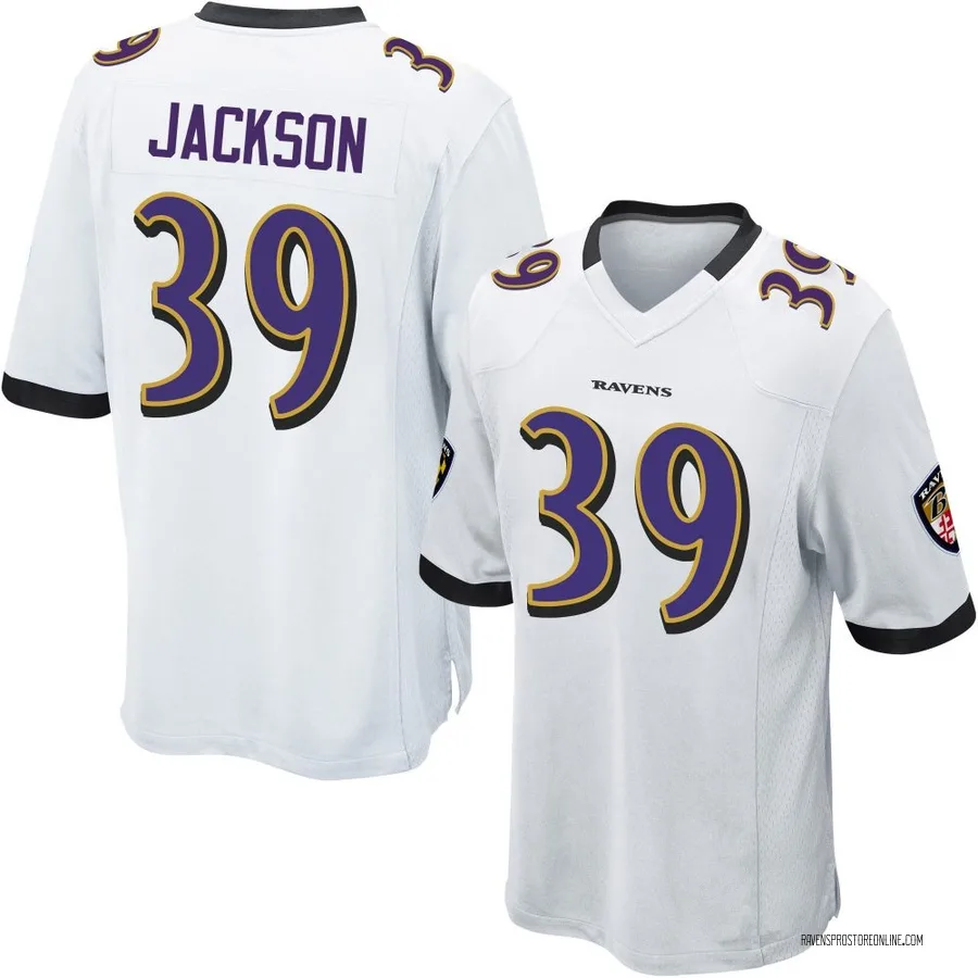 Keondre Jackson Baltimore Ravens Men's Game Nike Jersey - White