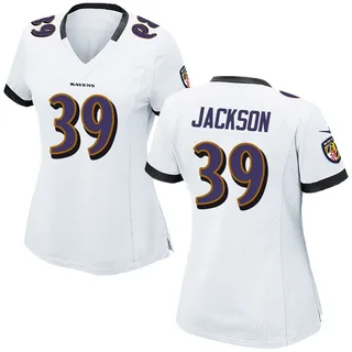 Keondre Jackson Baltimore Ravens Women's Game Nike Jersey - White