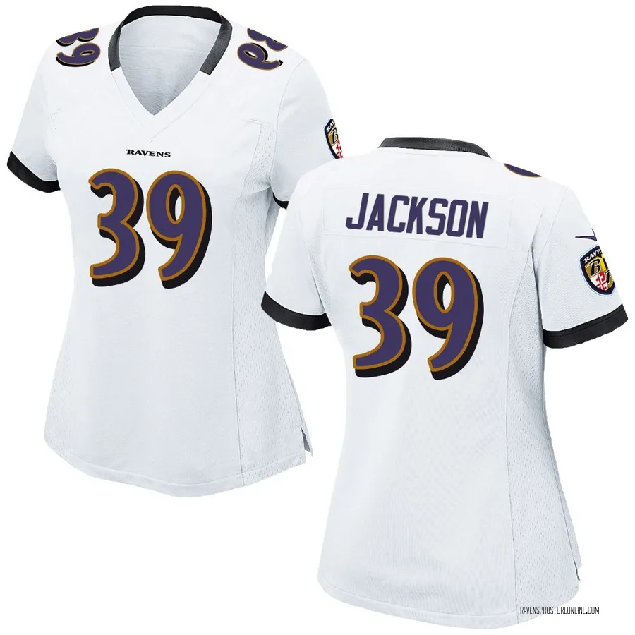 Keondre Jackson Baltimore Ravens Women's Game Nike Jersey - White