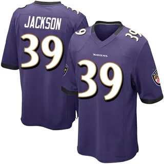 Keondre Jackson Baltimore Ravens Youth Game Team Color Nike Jersey - Purple