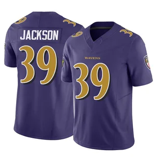 Keondre Jackson Baltimore Ravens Youth Limited Vapor F.U.S.E. Nike Jersey - Purple