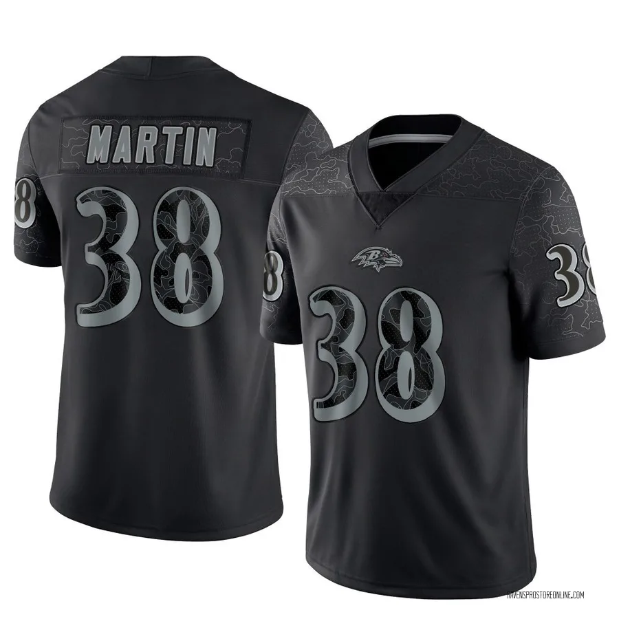 Keyon Martin Baltimore Ravens Men's Limited Reflective Nike Jersey - Black