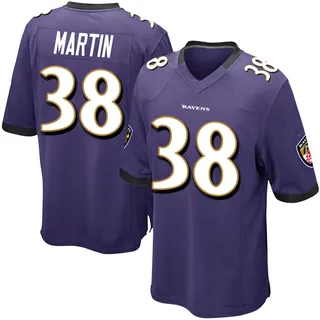 Keyon Martin Baltimore Ravens Youth Game Team Color Nike Jersey - Purple