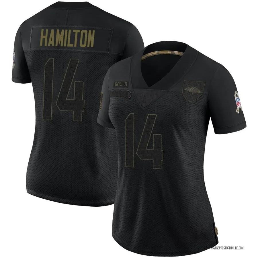 Kyle Hamilton Baltimore Ravens Women's Limited 2020 Salute To Service Nike Jersey - Black