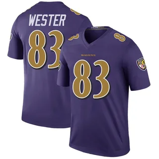 LaJohntay Wester Baltimore Ravens Men's Color Rush Legend Nike Jersey - Purple
