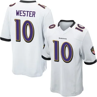 LaJohntay Wester Baltimore Ravens Men's Game Nike Jersey - White