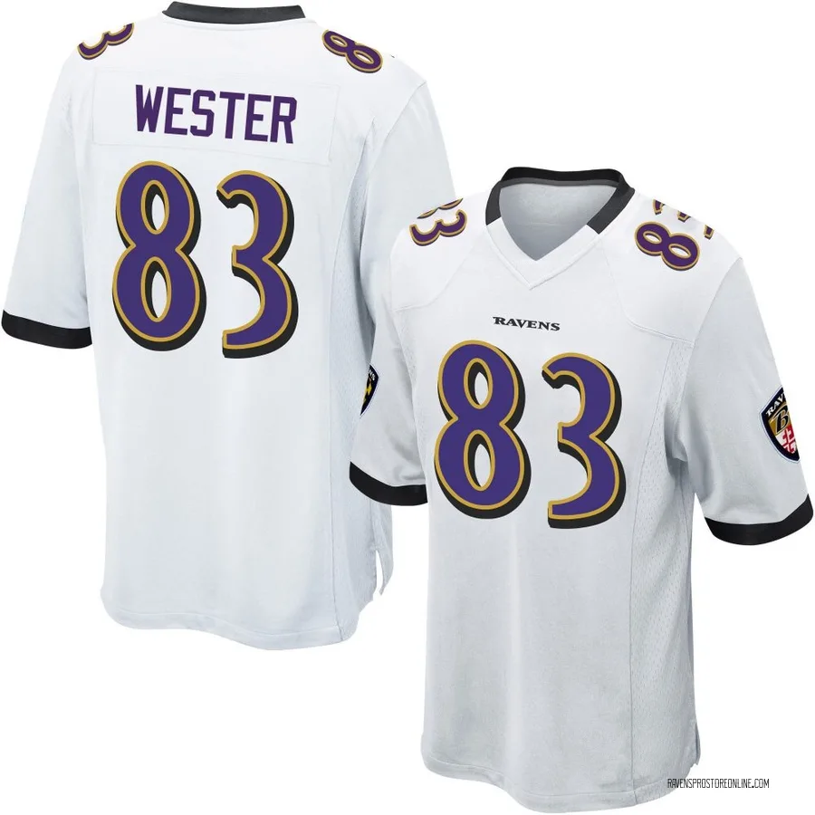 LaJohntay Wester Baltimore Ravens Men's Game Nike Jersey - White