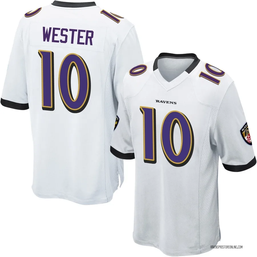 LaJohntay Wester Baltimore Ravens Men's Game Nike Jersey - White