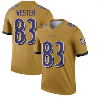 LaJohntay Wester Baltimore Ravens Men's Legend Inverted Nike Jersey - Gold