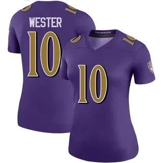 LaJohntay Wester Baltimore Ravens Women's Color Rush Legend Nike Jersey - Purple