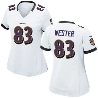 LaJohntay Wester Baltimore Ravens Women's Game Nike Jersey - White