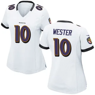 LaJohntay Wester Baltimore Ravens Women's Game Nike Jersey - White