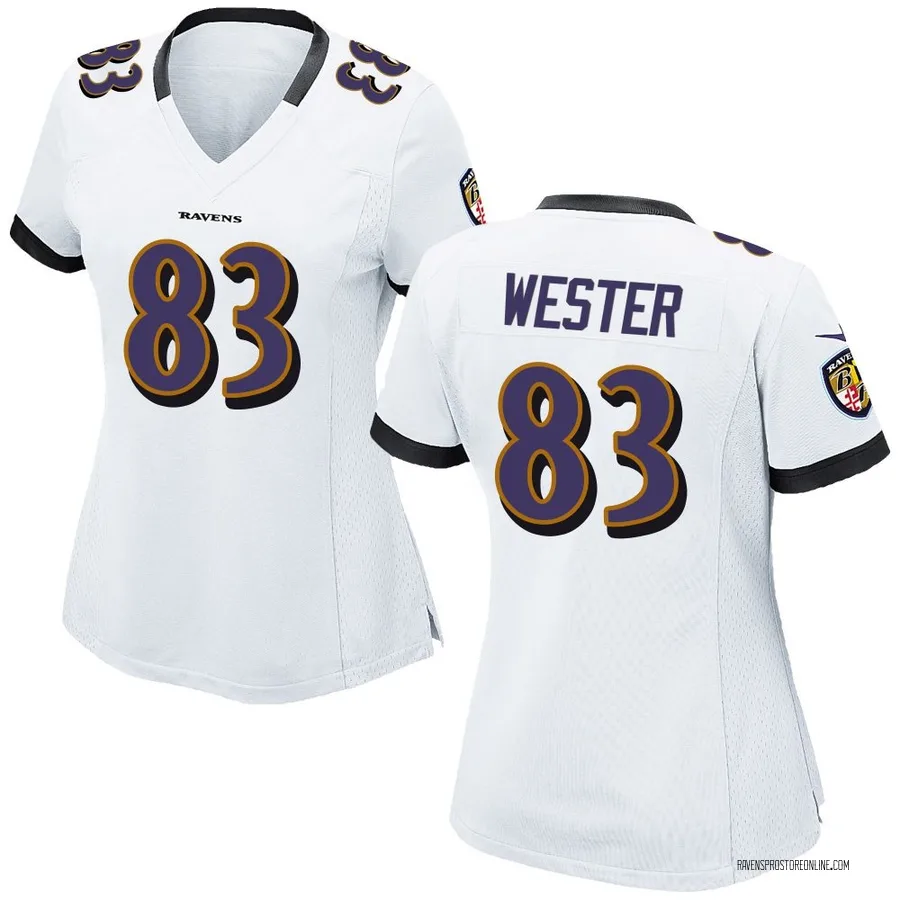 LaJohntay Wester Baltimore Ravens Women's Game Nike Jersey - White