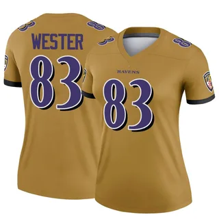 LaJohntay Wester Baltimore Ravens Women's Legend Inverted Nike Jersey - Gold