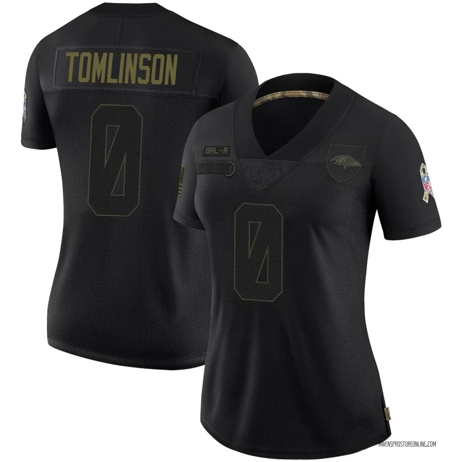 Laken Tomlinson Baltimore Ravens Women's Limited 2020 Salute To Service Nike Jersey - Black