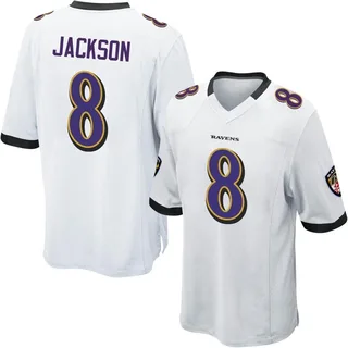 Lamar Jackson Baltimore Ravens Men's Game Nike Jersey - White