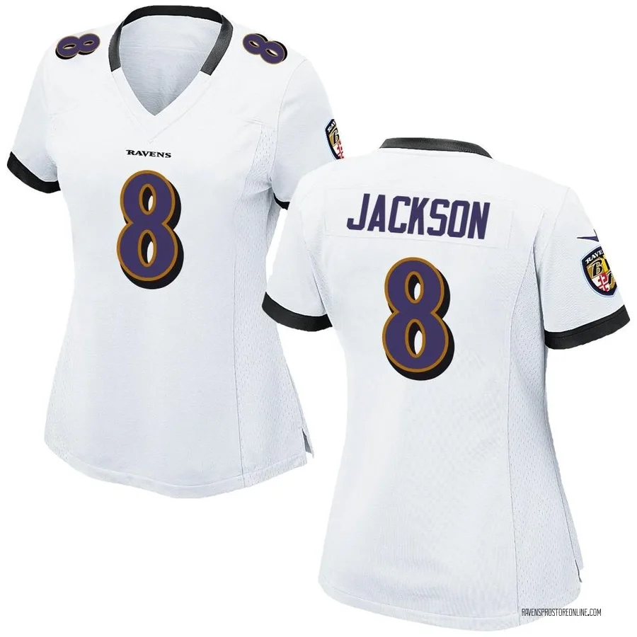 Lamar Jackson Baltimore Ravens Women's Game Nike Jersey - White