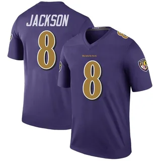 Lamar Jackson Baltimore Ravens Youth Color Rush Legend Jersey - Purple