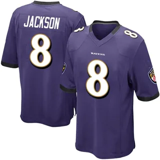 Lamar Jackson Baltimore Ravens Youth Game Team Color Nike Jersey - Purple