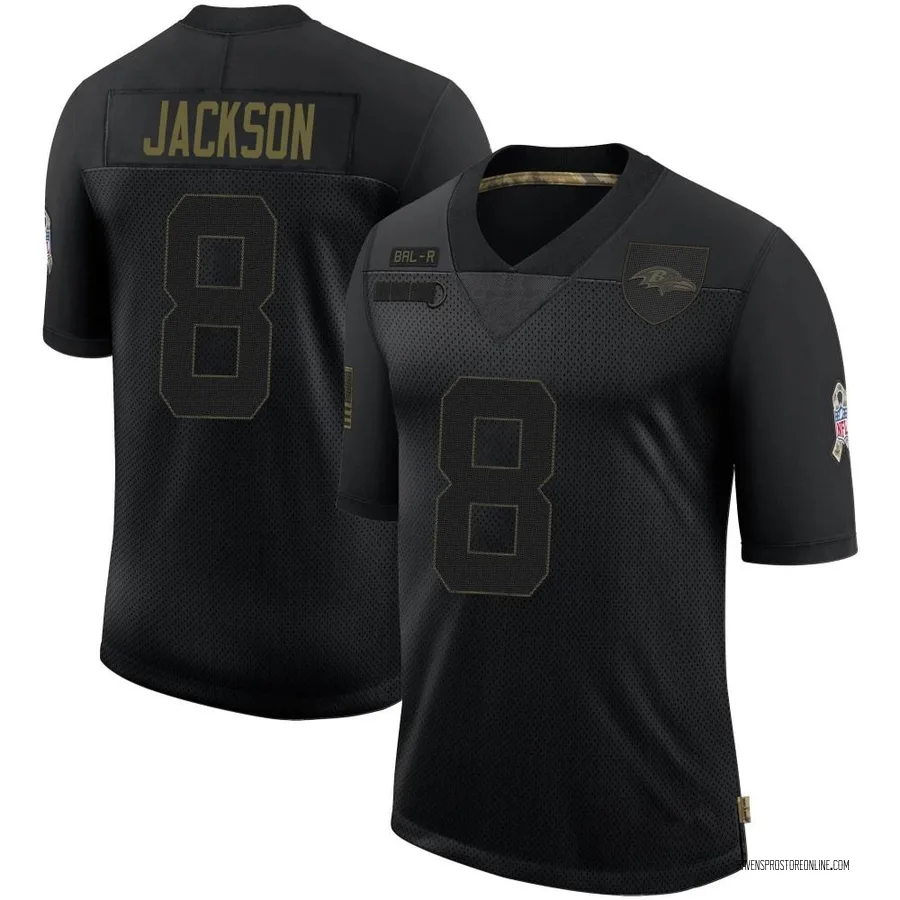 Lamar Jackson Baltimore Ravens Youth Limited 2020 Salute To Service Nike Jersey - Black