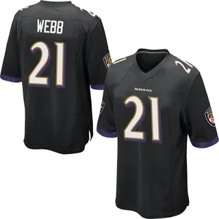 Lardarius Webb Baltimore Ravens Men's Game Nike Jersey - Black