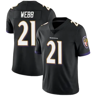 Lardarius Webb Baltimore Ravens Men's Limited Alternate Vapor Untouchable Nike Jersey - Black