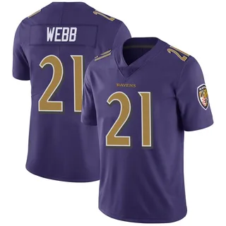Lardarius Webb Baltimore Ravens Men's Limited Color Rush Vapor Untouchable Nike Jersey - Purple