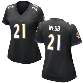 Lardarius Webb Baltimore Ravens Women's Game Nike Jersey - Black