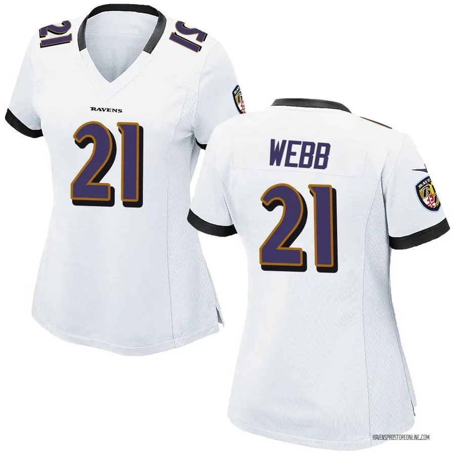 Lardarius Webb Baltimore Ravens Women's Game Nike Jersey - White