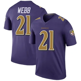 Lardarius Webb Baltimore Ravens Youth Color Rush Legend Nike Jersey - Purple