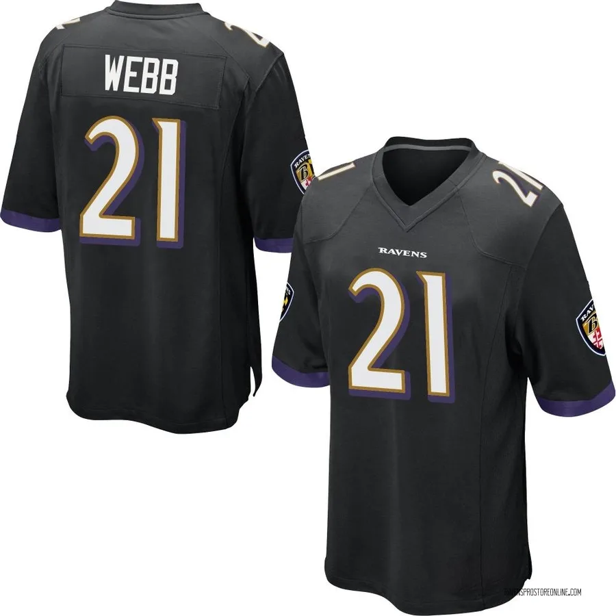 Lardarius Webb Baltimore Ravens Youth Game Nike Jersey - Black