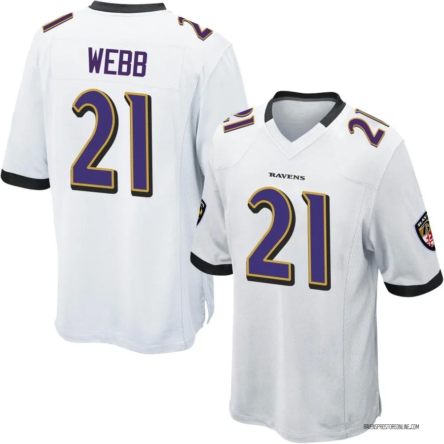 Lardarius Webb Baltimore Ravens Youth Game Nike Jersey - White