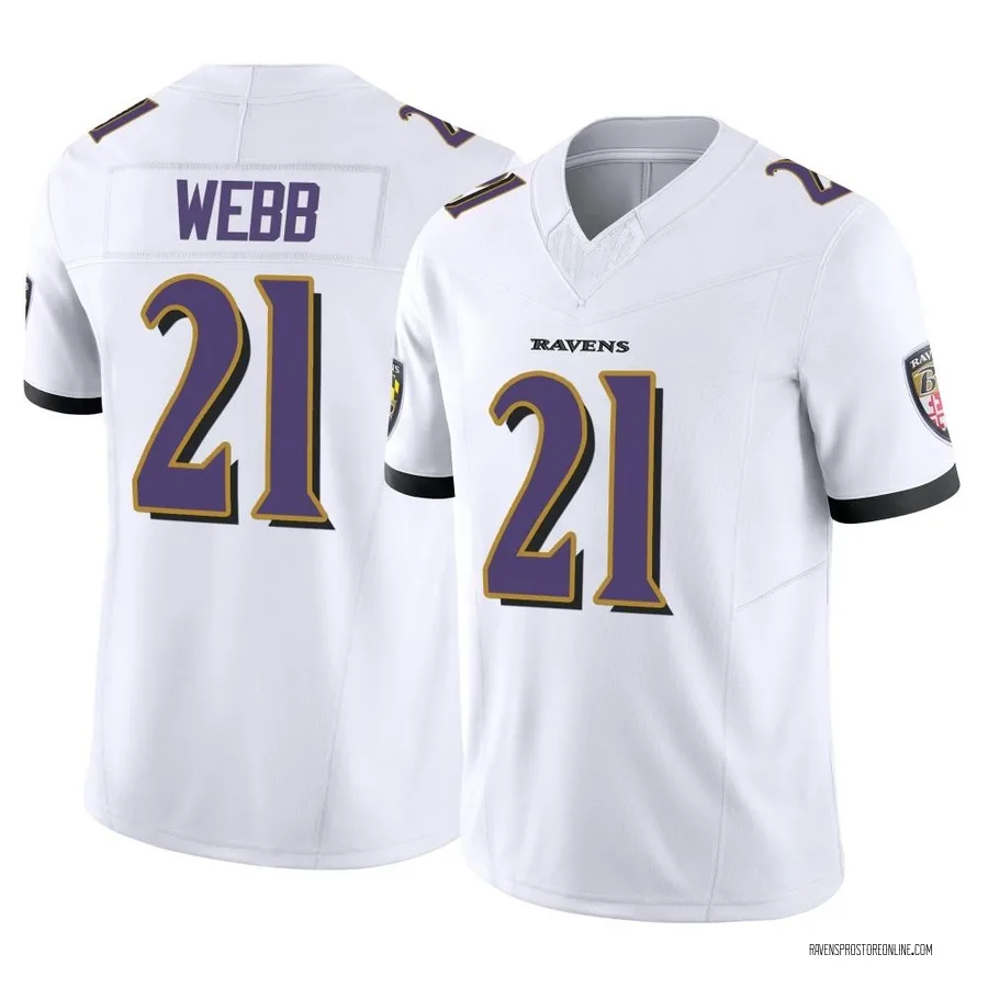 Lardarius Webb Baltimore Ravens Youth Limited Vapor F.U.S.E. Nike Jersey - White