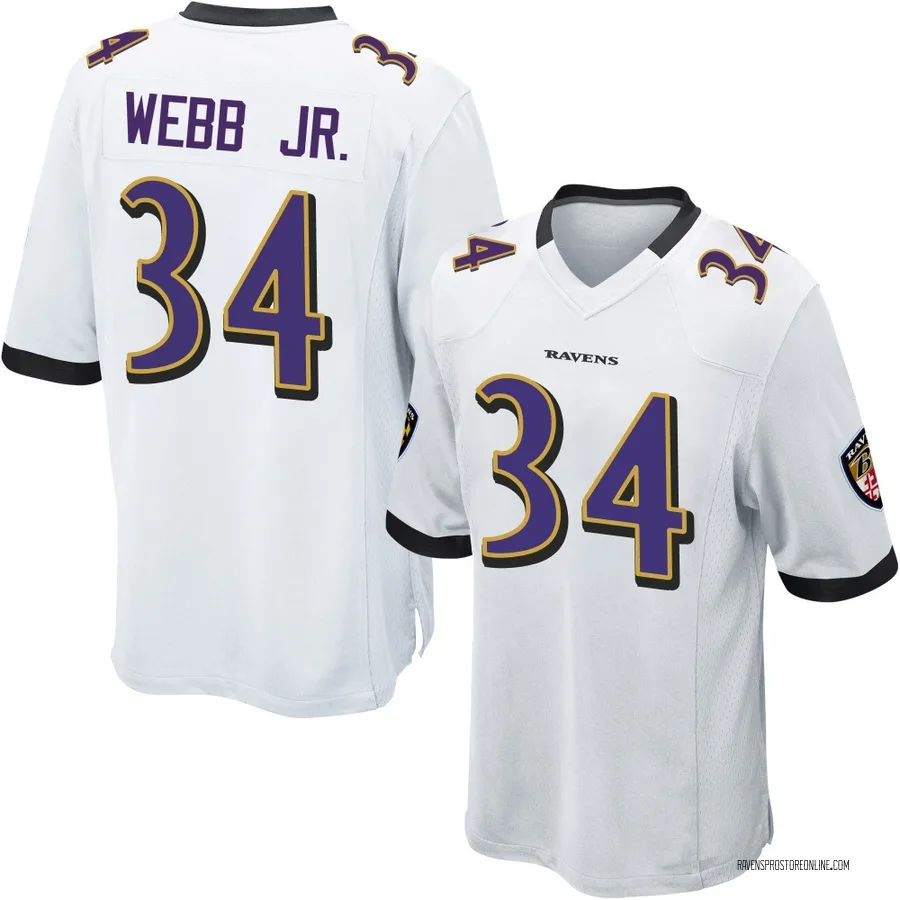 Lardarius Webb Jr. Baltimore Ravens Men's Game Nike Jersey - White