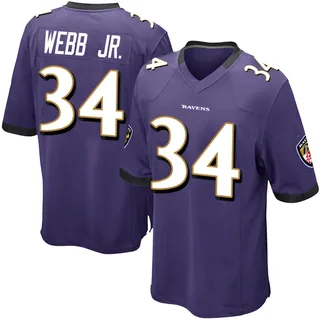 Lardarius Webb Jr. Baltimore Ravens Men's Game Team Color Nike Jersey - Purple