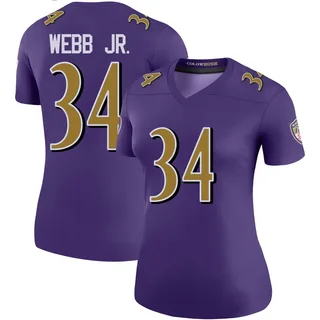 Lardarius Webb Jr. Baltimore Ravens Women's Color Rush Legend Nike Jersey - Purple