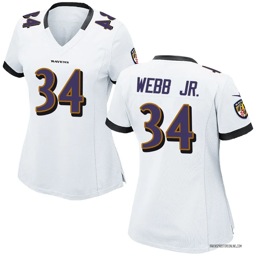 Lardarius Webb Jr. Baltimore Ravens Women's Game Nike Jersey - White